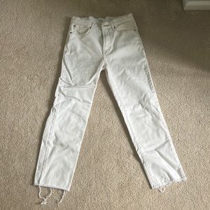 White Straight Leg Jeans